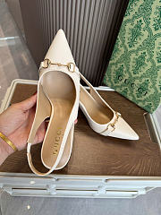 Kitlife Gucci Donna Slingback Pump White Leather - 6