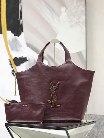 Kitlife Saint Laurent Icare Bag In Burgundy Smooth Leather 698651 58x47x8cm 