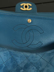 Kitlife Chanel Suede Calfskin Mini Souplissimo Mini Flap Bag Dark Blue 13x20x6cm - 2
