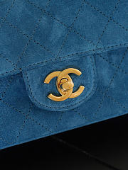 Kitlife Chanel Suede Calfskin Mini Souplissimo Mini Flap Bag Dark Blue 13x20x6cm - 3