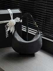 Kitlife Chanel Hobo Handbag Black Tanned Calfskin & Gold-tone Metal AS6570 21x30x9cm - 6