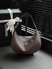 Kitlife Chanel Hobo Handbag Dark Brown Tanned Calfskin & Gold-tone Metal AS6570 21x30x9cm  - 1