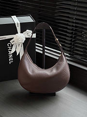 Kitlife Chanel Hobo Handbag Dark Brown Tanned Calfskin & Gold-tone Metal AS6570 21x30x9cm  - 6
