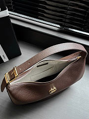Kitlife Chanel Hobo Handbag Dark Brown Tanned Calfskin & Gold-tone Metal AS6570 21x30x9cm  - 3