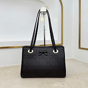 Kitlife Dior Small Shopping Bag Black Leather M1410 27x19x13.5cm  - 1