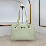 Kitlife Dior Small Shopping Bag Light Green Leather M1410 27x19x13.5cm - 1