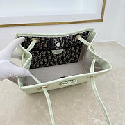 Kitlife Dior Small Shopping Bag Light Green Leather M1410 27x19x13.5cm - 2