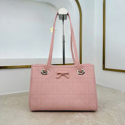 Kitlife Dior Small Shopping Bag Pink Leather M1410 27x19x13.5cm  - 1