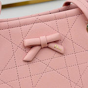 Kitlife Dior Small Shopping Bag Pink Leather M1410 27x19x13.5cm  - 4