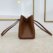 Kitlife Dior Small Shopping Bag Brown Leather M1410 27x19x13.5cm - 6