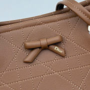 Kitlife Dior Small Shopping Bag Brown Leather M1410 27x19x13.5cm - 3