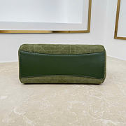 Kitlife Dior Small Shopping Bag Green Suede Leather M1410 27x19x13.5cm  - 6