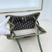 Kitlife Dior Small Shopping Bag Green Suede Leather M1410 27x19x13.5cm  - 3