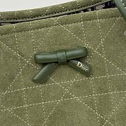 Kitlife Dior Small Shopping Bag Green Suede Leather M1410 27x19x13.5cm  - 2