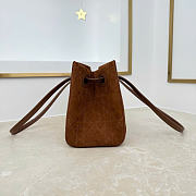 Kitlife Dior Small Shopping Bag Brown Suede Leather M1410 27x19x13.5cm - 4