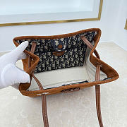 Kitlife Dior Small Shopping Bag Brown Suede Leather M1410 27x19x13.5cm - 3
