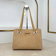 Kitlife Dior Small Shopping Bag Beige Suede Leather M1410 27x19x13.5cm  - 1
