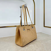 Kitlife Dior Small Shopping Bag Beige Suede Leather M1410 27x19x13.5cm  - 6