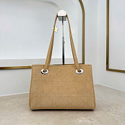 Kitlife Dior Small Shopping Bag Beige Suede Leather M1410 27x19x13.5cm  - 2