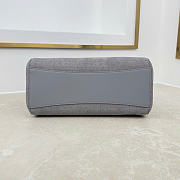 Kitlife Dior Small Shopping Bag Gray Suede Leather M1410 27x19x13.5cm - 5