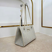 Kitlife Dior Small Shopping Bag White & Light Blue Oblique M1410 27x19x13.5cm  - 5
