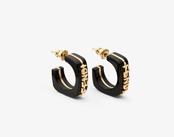 Kitlife Fendi Fendigraphy Earrings Black And Gold