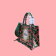 Kitlife Dior Dioriviera Medium Dior Book Tote with Strap Multicolor Cannage Garden Embroidery 36x27.5x16.5cm - 2