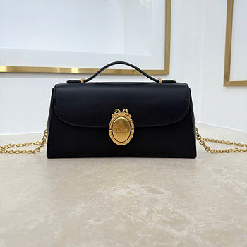 Kitlife Dior Médaillon Pouch Black Smooth Calfskin M3671 26x11.5x4.5cm
