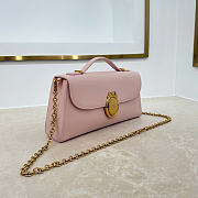 Kitlife Dior Médaillon Pouch Pink Smooth Calfskin M3671 26x11.5x4.5cm - 5
