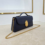 Kitlife Dior Médaillon Pouch Dark Blue Smooth Calfskin M3671 26x11.5x4.5cm - 5