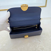 Kitlife Dior Médaillon Pouch Dark Blue Smooth Calfskin M3671 26x11.5x4.5cm - 4