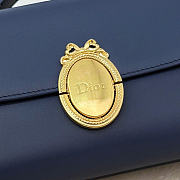 Kitlife Dior Médaillon Pouch Dark Blue Smooth Calfskin M3671 26x11.5x4.5cm - 2