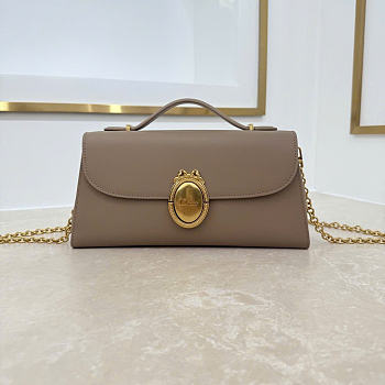 Kitlife Dior Médaillon Pouch Gray Smooth Calfskin M3671 26x11.5x4.5cm 