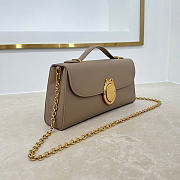 Kitlife Dior Médaillon Pouch Gray Smooth Calfskin M3671 26x11.5x4.5cm  - 4