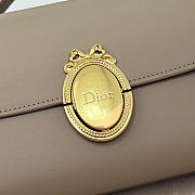 Kitlife Dior Médaillon Pouch Gray Smooth Calfskin M3671 26x11.5x4.5cm  - 2
