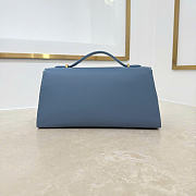 Kitlife Dior Médaillon Pouch Blue Smooth Calfskin M3671 26x11.5x4.5cm  - 6