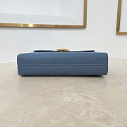 Kitlife Dior Médaillon Pouch Blue Smooth Calfskin M3671 26x11.5x4.5cm  - 5
