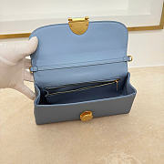 Kitlife Dior Médaillon Pouch Blue Smooth Calfskin M3671 26x11.5x4.5cm  - 4
