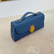 Kitlife Dior Médaillon Pouch Blue Smooth Calfskin M3671 26x11.5x4.5cm  - 3