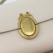Kitlife Dior Médaillon Pouch Cream Smooth Calfskin M3671 26x11.5x4.5cm  - 4