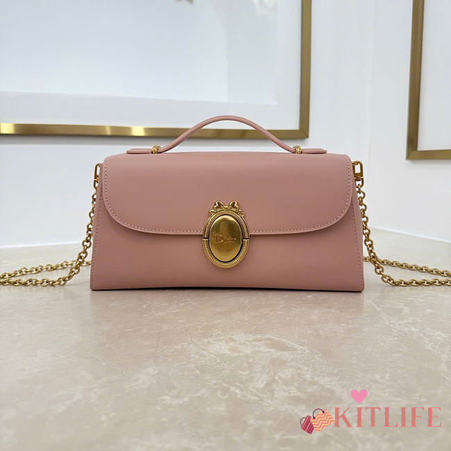 Kitlife Dior Médaillon Pouch Blush Pink Smooth Calfskin M3671 26x11.5x4.5cm - 1