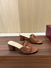Kitlife Gucci Shoes Brown With 5.5cm Square Heel - 1
