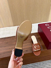 Kitlife Gucci Shoes Brown With 5.5cm Square Heel - 6