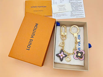 Kitlife Louis Vuitton Blooming Flowers Chain Bag Charm Pink Leather M01414