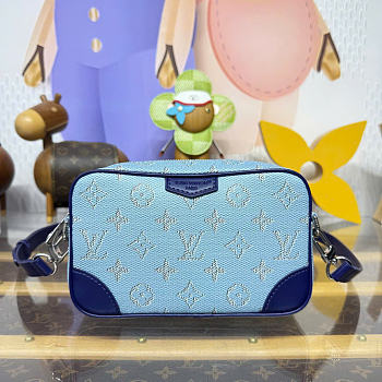 Kitlife Louis Vuitton Trocadéro Wearable Wallet Bag Blue M14684 20x13x6.5cm