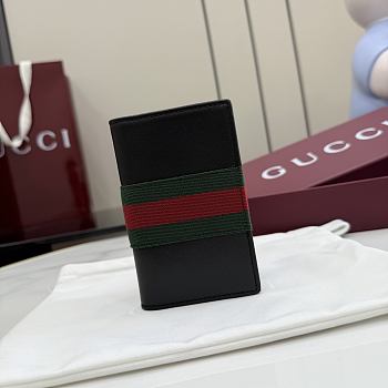 Kitlife Gucci GG Card Case Black with Web 867346 12x7.5cm 