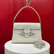 Kitlife Gucci Horsebit Duomo Medium Top Handle Bag White A006N6 27.5×19×9cm  - 1