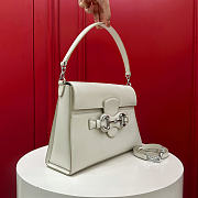 Kitlife Gucci Horsebit Duomo Medium Top Handle Bag White A006N6 27.5×19×9cm  - 4