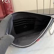 Kitlife Gucci GG Marmont Pouch With Strap Black Leather With Silver Hardware A006X2 26x13x1.5cm  - 4