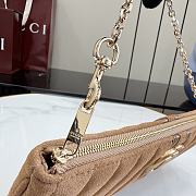 Kitlife Gucci GG Marmont Pouch With Strap Beige Sude A006X2 26x13x1.5cm  - 2